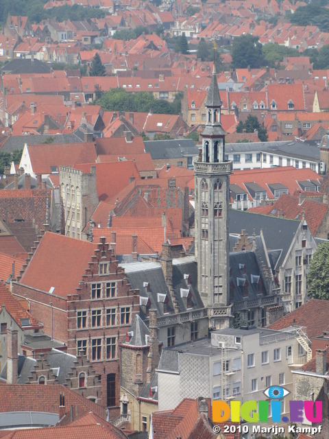 SX15596 Church tower in Bruge seen from Belfry